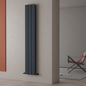 Carisa Angers Double 1800 x 295mm Anthracite Designer Aluminium Radiator