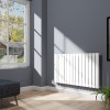 Karlstad 600 x 1022mm White Flat Panel Horizontal Wifi Electric Radiator - 1000W