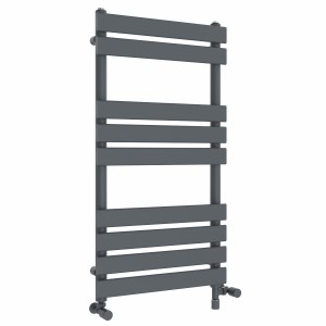 Juva 950 x 500mm Dual Fuel Sand Grey Flat Panel Simple Electric Heated Towel Rail