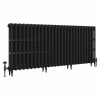 Classic 745 x 1708mm Black Primered Finish Triple Column Cast Iron Radiator - 27 Sections