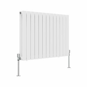 Karlstad 600 x 886mm White Double Horizontal Flat Panel Designer Radiator
