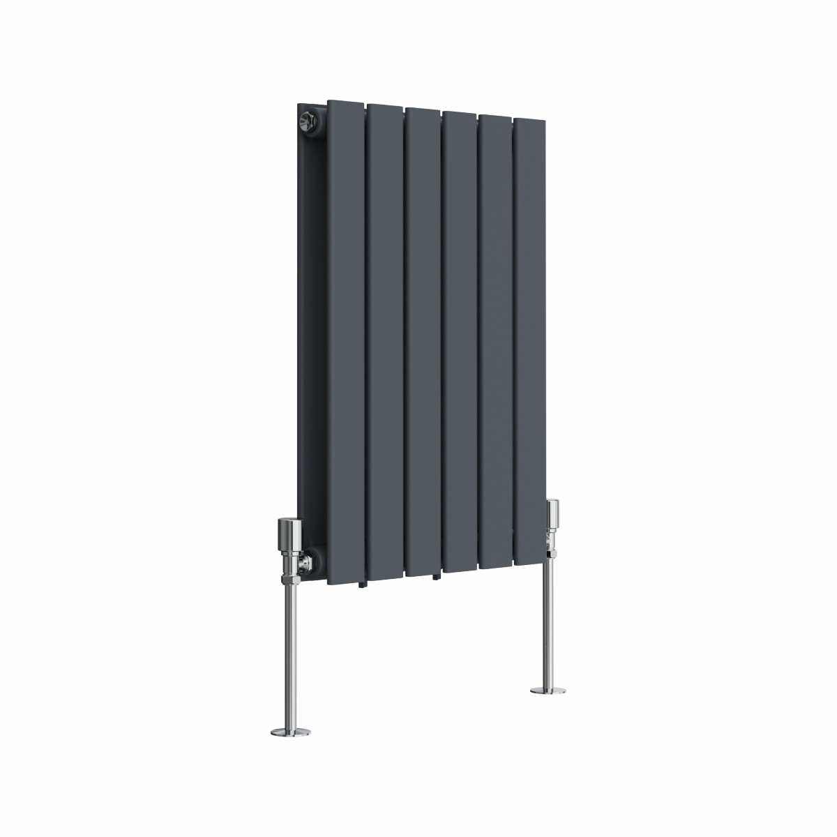 Karlstad 600 x 410mm Anthracite Double Horizontal Flat Panel Designer Radiator