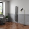 Norden Black Silver Vertical Column Coloured Radiator - Choice of Size