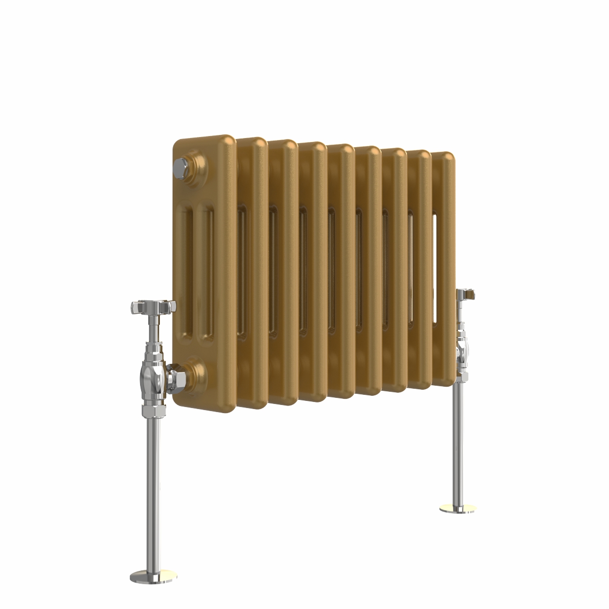 Bern 300 x 425mm Metallic Gold Triple Horizontal Column Radiator