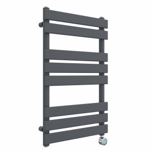 Juva 800 x 500mm Sand Grey Flat Panel Thermostatic Touch Control Wifi Electric Heated Towel Rail