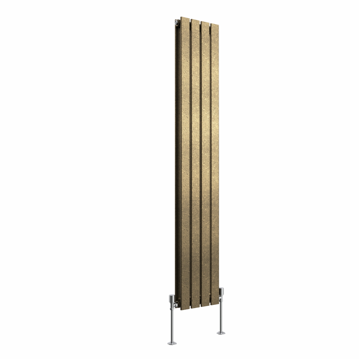 Karlstad 1600 x 274mm Black Gold Double Vertical Flat Panel Designer Radiator