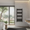 Bergen 1400 x 600mm Straight Black Heated Towel Rail