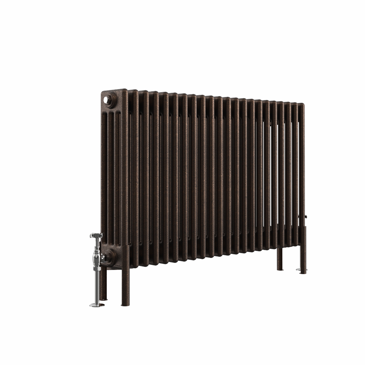 Bern 600 x 1010mm Black Copper Four Column Horizontal Traditional Radiator