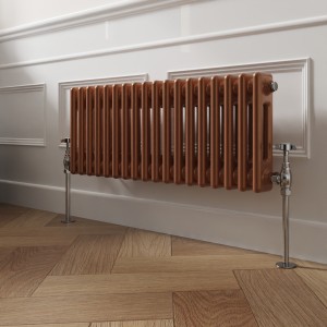 Bern 300 x 830mm Metallic Bronze Double Horizontal Column Radiator