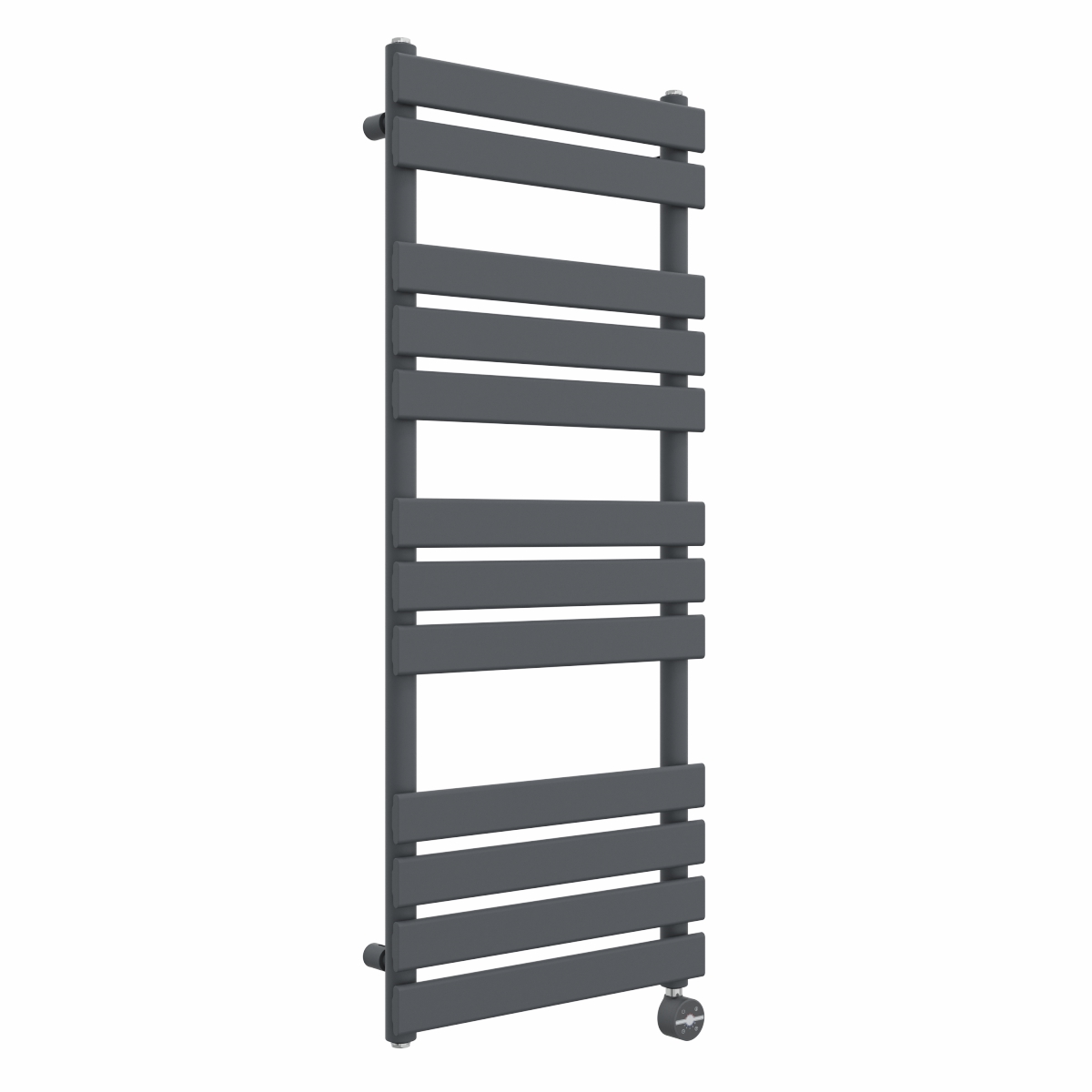 Juva 1200 x 500mm Sand Grey Flat Panel Thermostatic Touch Control Electric Heated Towel Rail