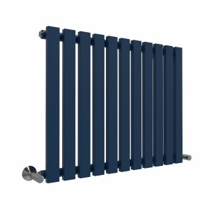 Lulea 600 x 760mm Sapphire Blue Single Horizontal Flat Panel Designer Radiator