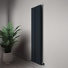 Carisa Plata Double 1800 x 420mm Anthracite Designer Aluminium Radiator