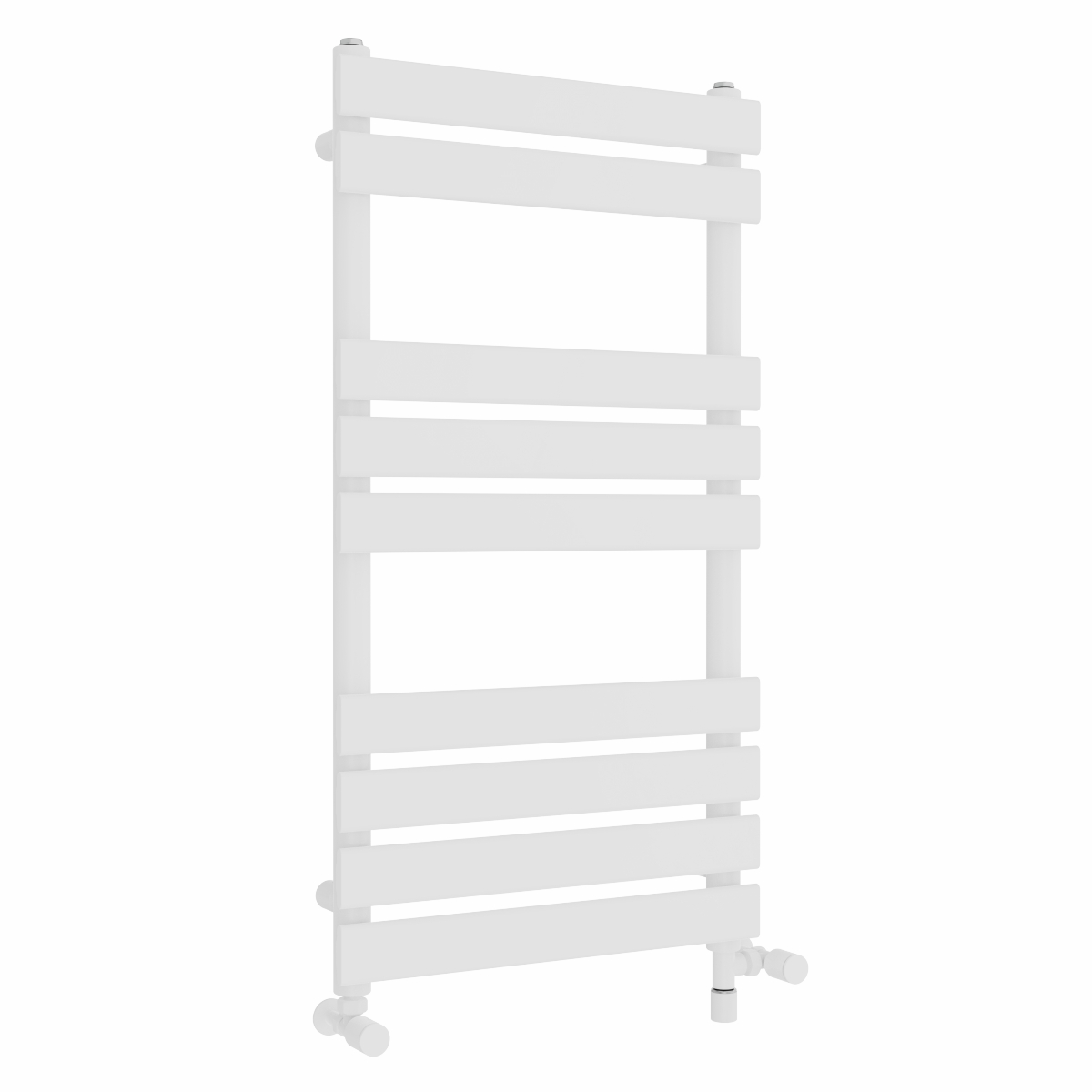 Juva 950 x 500mm Dual Fuel White Flat Panel Simple Electric Heated Towel Rail