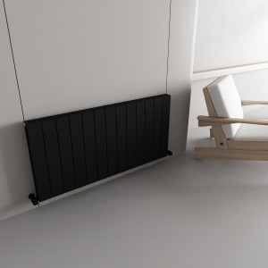 Carisa Nemo Double 600 x 1230mm Black Designer Aluminium Radiator