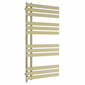 Koli 1200 x 600mm Brushed Brass Simple Electric Heated Towel Rail