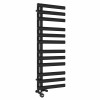 Kongsberg 1200 x 450mm Dual Fuel Black Thermostatic Touch Control Electric Heated Towel Rail