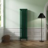 Bern 1800 x 470mm Traditional Moss Green Vertical Four Column Radiator