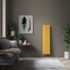 Karlstad 1600 x 410mm Zinc Yellow Single Vertical Flat Panel Designer Radiator
