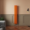 Norden 1600 x 237mm Bright Orange Double Oval Column Vertical Designer Radiator