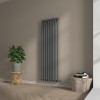 Voss 1800 x 545mm Anthracite Single Vertical Round Tube Designer Radiator