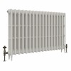 Classic  745 x 1150mm Porcelain White Triple Column Cast Iron Radiator - 18 Sections