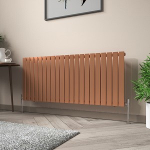 Karlstad 600 x 1430mm Metallic Bronze Single Flat Panel Horizontal Designer Radiator