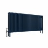 Bern 600 x 1460mm Sapphire Blue Four Column Horizontal Traditional Radiator