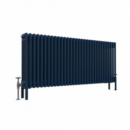 Bern - Sapphire Blue Double Horizontal Column Radiator - Choice of Size