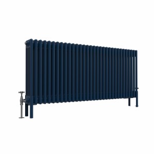 Bern 600 x 1460mm Sapphire Blue Four Column Horizontal Traditional Radiator