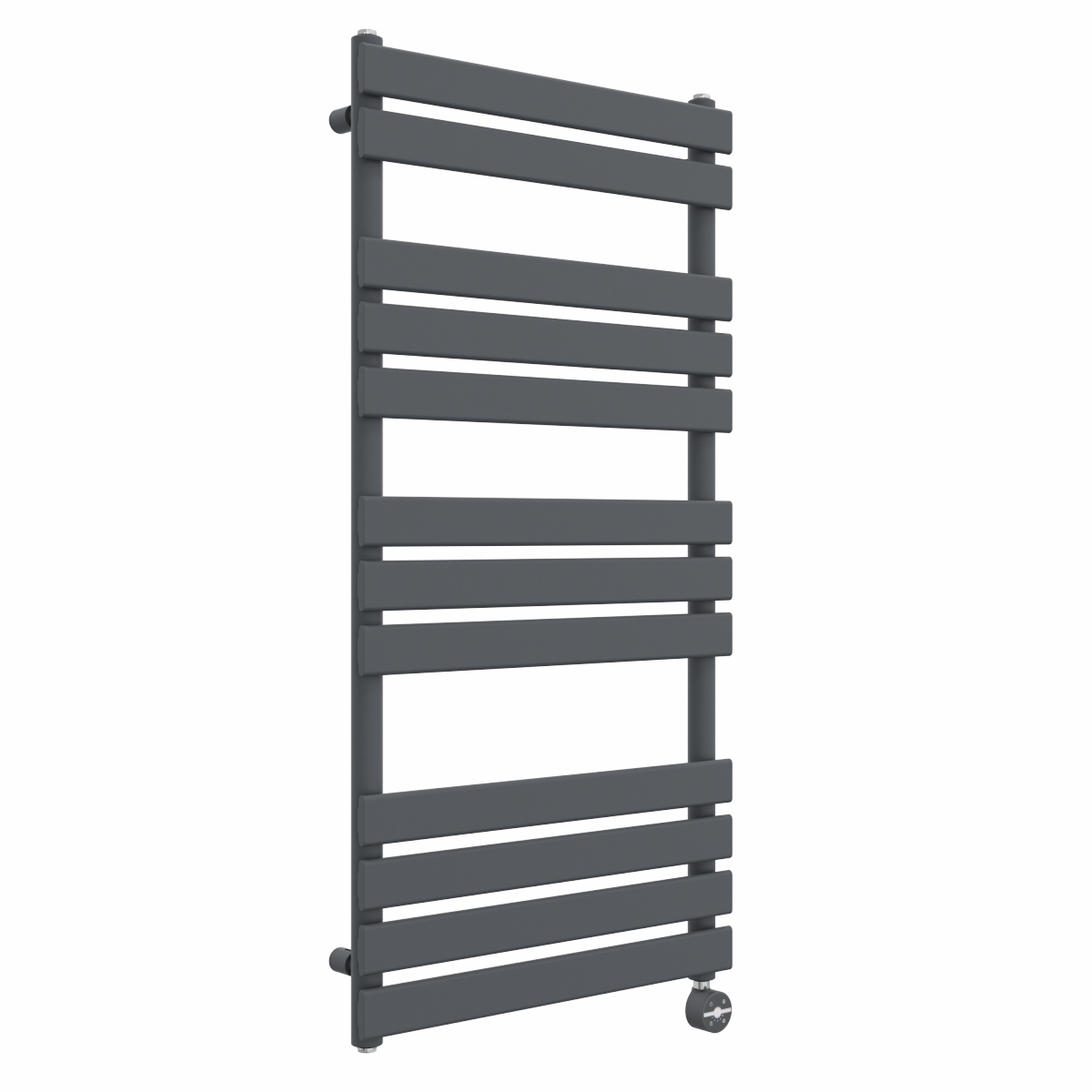 Juva 1200 x 600mm Sand Grey Flat Panel Thermostatic Touch Control Electric Heated Towel Rail
