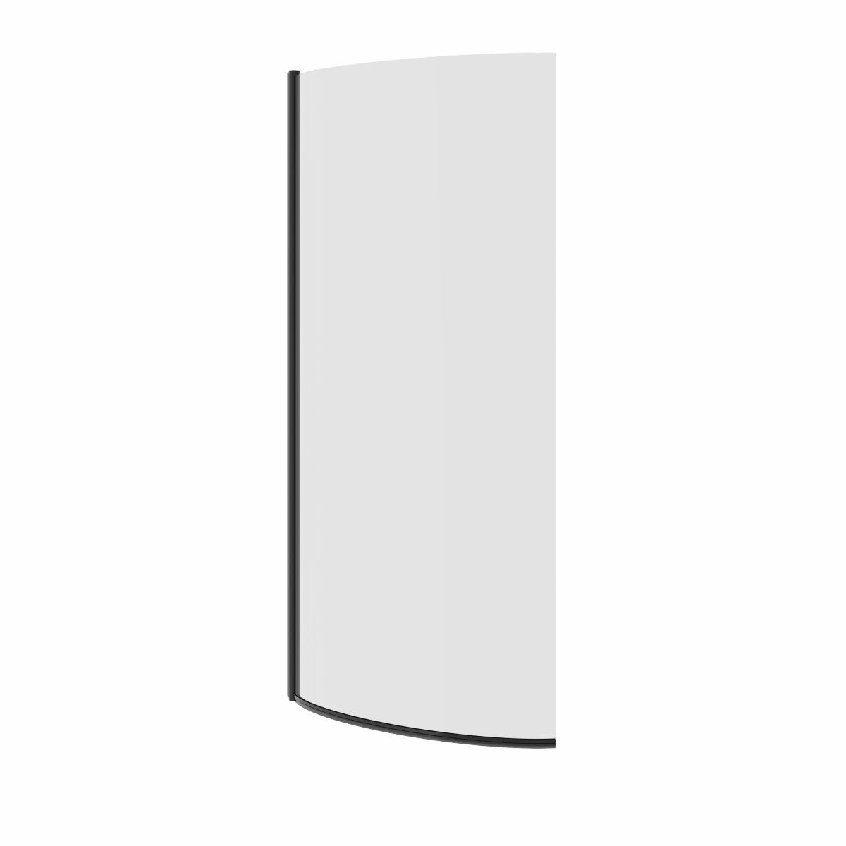 Borrowdale - 1400mm P Shape Bath Screen - Black