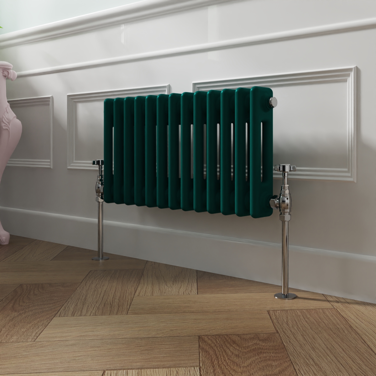 Bern 300 x 605mm Blue Green Double Horizontal Column Radiator