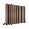 Lulea 600 x 760mm Black Copper Double Horizontal Flat Panel Designer Radiator