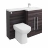 Calm Grey Right Hand Combination Vanity Unit with RAK-Origin Toilet & Soft Close Seat & Concealed Cistern - 1100mm