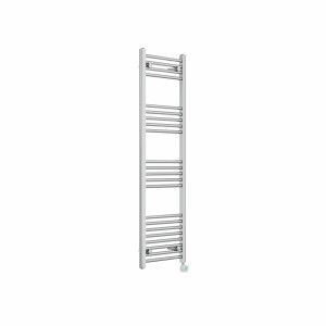 Bergen 1400 x 400mm Straight Chrome Thermostatic Touch Control Electric Heated Towel Rail