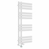 Koli 1200 x 450mm Dual Fuel White Thermostatic Touch Control Electric Heated Towel Rail