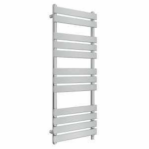 Juva 1200 x 500mm Chrome Flat Panel Simple Electric Heated Towel Rail