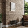 Bern 300 x 695mm Raw Metal Triple Column Horizontal Traditional Radiator