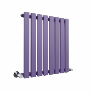 Lulea 600 x 550mm Elegant Purple Single Horizontal Flat Panel Designer Radiator