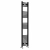 Bergen 1600 x 300mm Straight Black Heated Towel Rail