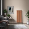 Karlstad 1600 x 682mm Metallic Bronze Double Flat Panel Vertical Designer Radiator