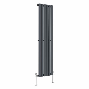 Lulea 1600 x 410mm Anthracite Single Vertical Flat Panel Radiator