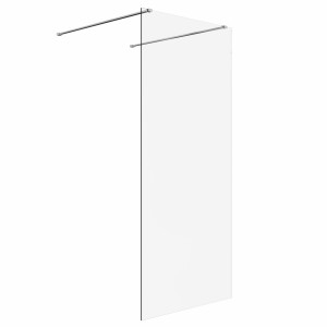 Wasdale 900mm Chrome Walk Through Wet Room Screen