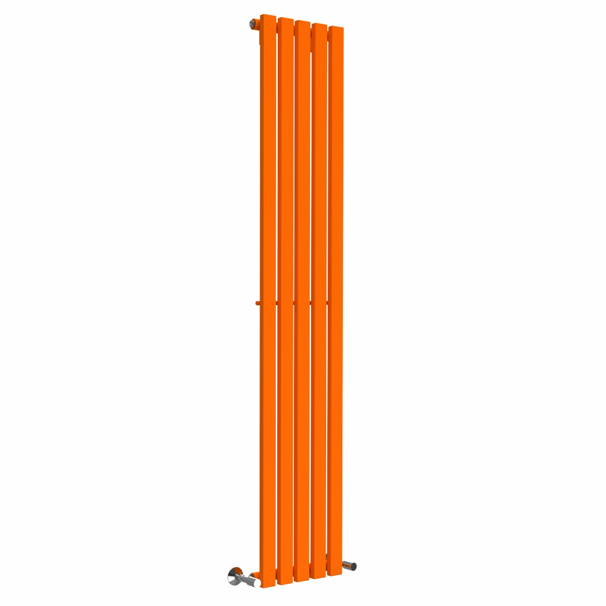 Lulea 1800 x 340mm Bright Orange Single Flat Panel Vertical Designer Radiator
