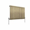 Karlstad 600 x 886mm Black Gold Single Flat Panel Horizontal Designer Radiator