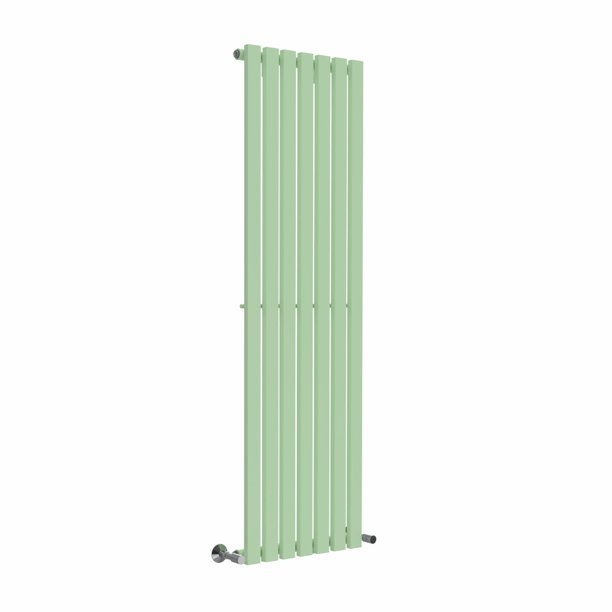 Lulea 1600 x 480mm Pastel Green Single Flat Panel Vertical Designer Radiator