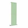 Lulea 1600 x 480mm Pastel Green Single Flat Panel Vertical Designer Radiator