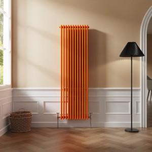 Bern 1800 x 560mm Bright Orange Triple Vertical Column Radiator