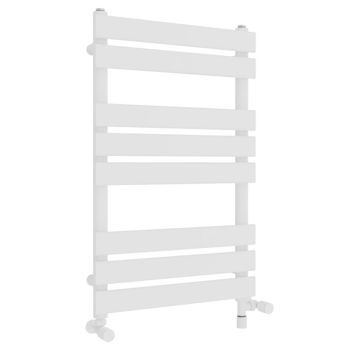 Juva 800 x 500mm Dual Fuel White Flat Panel Simple Electric Heated Towel Rail