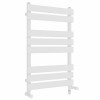 Juva 800 x 500mm Dual Fuel White Flat Panel Simple Electric Heated Towel Rail